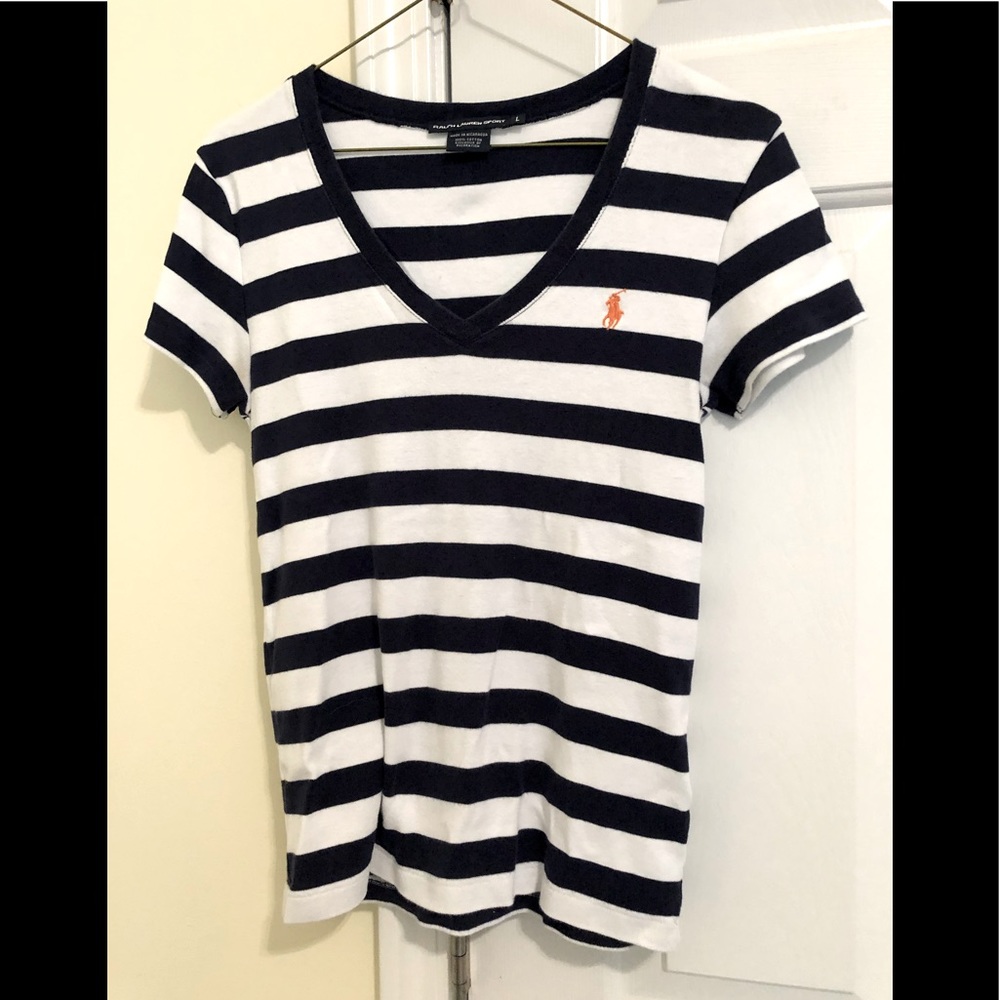 Short sleeve polo type shirt by Ralph Loren.  Size large.